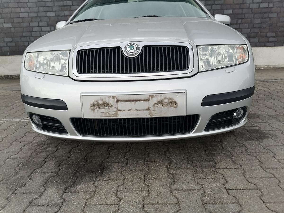 Skoda Fabia 6Y original Sto&szlig;stange Stossf&auml;nger vorn Diamantsilber 9102 Facelift Bj.2006